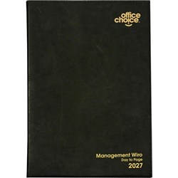 Office Choice Management Diary A5 Day To Page Black 