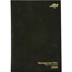 Office Choice Management Diary A5 Week To View Black 