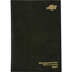 Office Choice Management Diary A5 Week To View Black 