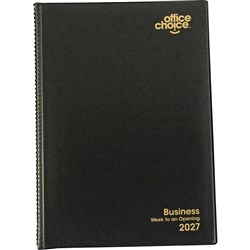 Office Choice Business Diary A5 Week To View Black 