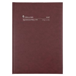 Collins Appointment Diary A4 2 Pages to a Day Burgundy 144F.P78