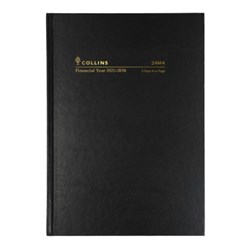 Collins Financial Year Diary A4 2 Days To Page Black