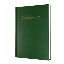 Collins Financial Year Diary A5 Day To Page Green