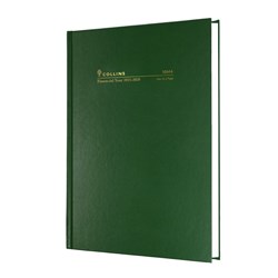 Collins Financial Year Diary A5 Day To Page Green