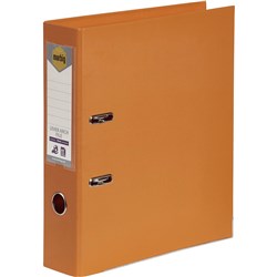 Marbig Linen PE Lever Arch Binder A4 75mm Orange 