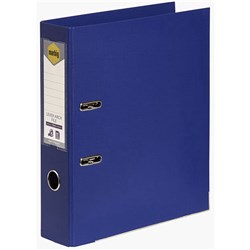 Marbig Linen PE Lever Arch Binder A4 75mm Blue 