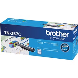 Brother TN-257C Toner Cartridge High Yield Cyan 2,300 Pages