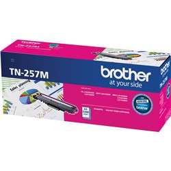 Brother TN-257M Toner Cartridge High Yield Magenta 2,300 Pages