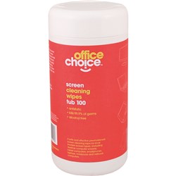 SCREEN WIPES - OFFICE CHOICE SCRW100OC