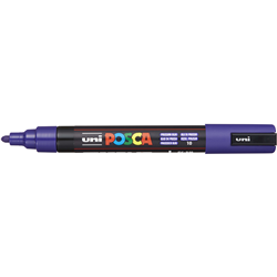 Uni Posca Paint Marker PC-5M  Medium 2.5mm Bullet Tip  Navy Blue